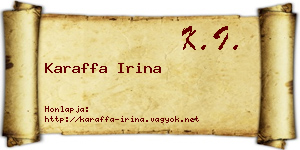 Karaffa Irina névjegykártya